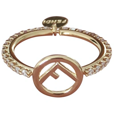 Pre-owned Fendi Gold Steel Ring
