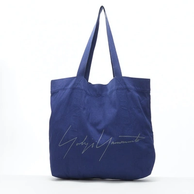 Pre-owned Yohji Yamamoto Blue Cloth Handbag