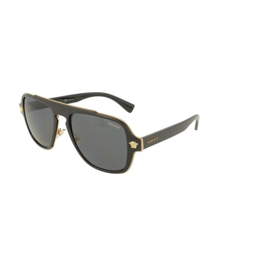 Shop Versace Sunglasses 2199 Sole In Grey