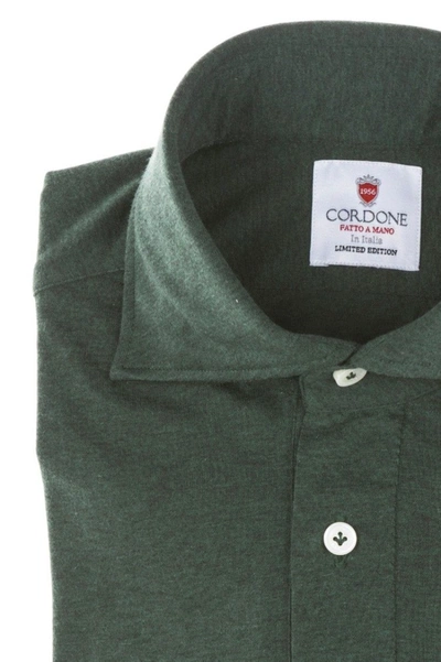 Shop Cordone1956 Jersey Polo Shirt Slim Fit In Green