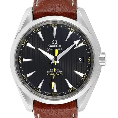 Shop Omega Aqua Terra Co-axial 5000 Gauss Yellow Hand Watch 231.12.42.21.01.001 In Not Applicable