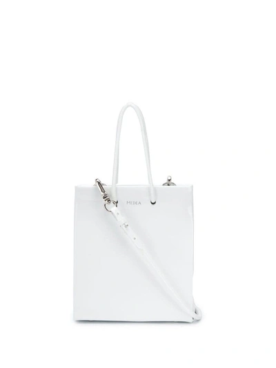 Shop Medea Small Patent Leather Prima Bag In White
