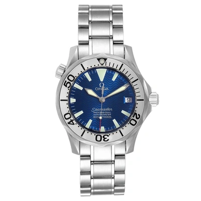 Shop Omega Seamaster Midsize Blue Wave Dial Steel Mens Watch 2553.80.00 In Not Applicable