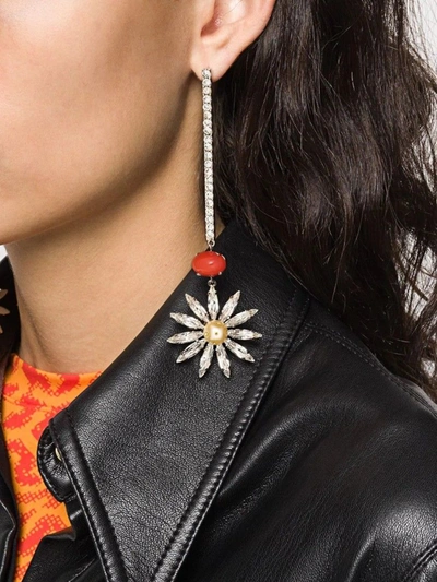 Shop Paco Rabanne Floral Drop Earrings In Not Applicable