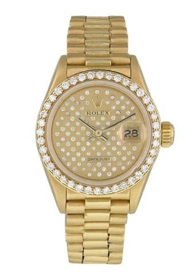 Shop Rolex Datejust Pleiade Dial 69138 Ladies Watch In Not Applicable
