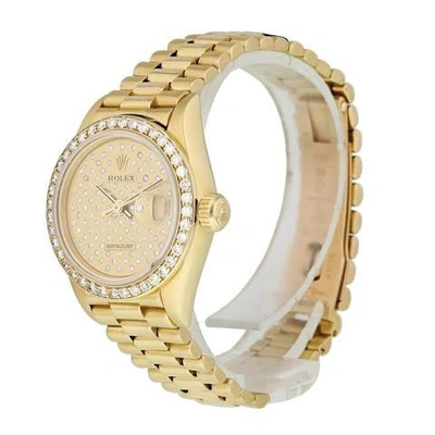 Shop Rolex Datejust Pleiade Dial 69138 Ladies Watch In Not Applicable
