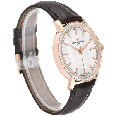 Shop Vacheron Constantin Traditionnelle Rose Gold Diamond Mens Watch 85520 In Not Applicable