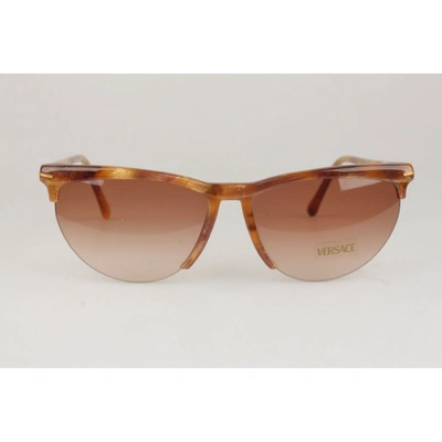 Pre-owned Versace Gianni  Vintage Cat-eye Mint Sunglasses 391 Col 928 In Brown