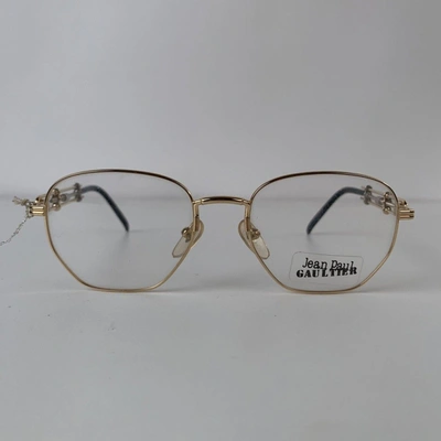 Pre-owned Jean Paul Gaultier Vintage Gold Eyeglasses Frame 55-4174 In Grey