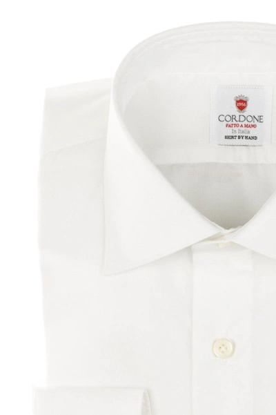 Shop Cordone1956 Little Oxford Shirt Slim Fit In White