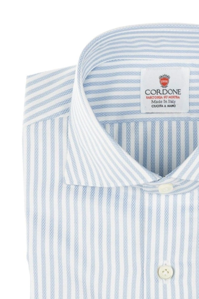 Shop Cordone1956 Nido Shirt Slim Shirt In Blue