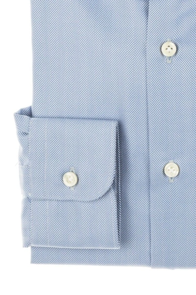 Shop Cordone1956 Big Spina Shirt Slim Fit In Blue