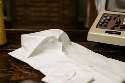 Shop Cordone1956 Yoga Twill Shirt Regular Fit In White