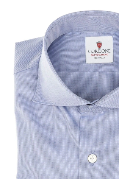 Shop Cordone1956 Classic Oxford Shirt Slim Fit In Blue