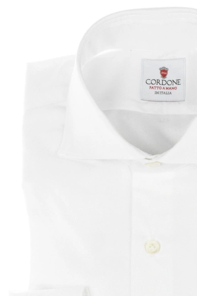 Shop Cordone1956 Classic Oxford Shirt Slim Fit In White