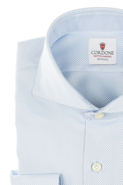 Shop Cordone1956 Classic Shirt Royale Slim Fit In Blue