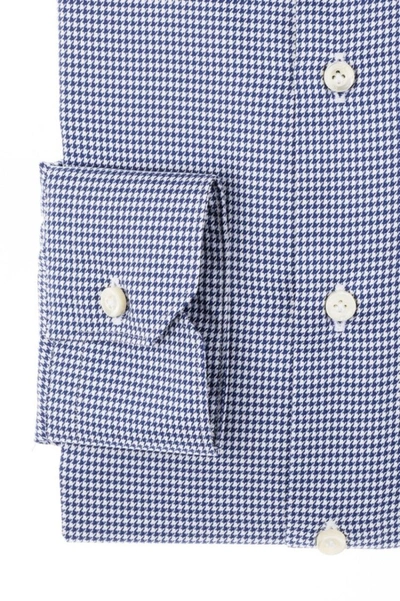 Shop Cordone1956 Piedi De Poule Shirt Regular Fit In Blue