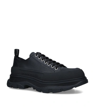 Shop Alexander Mcqueen Leather Tread Slick Sneakers