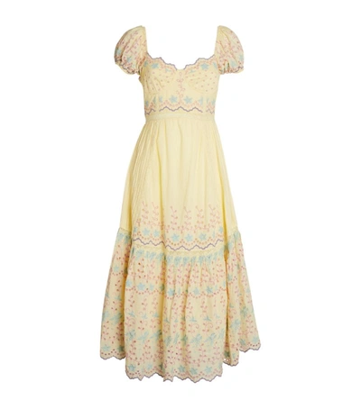 Shop Loveshackfancy Cotton Magena Midi Dress