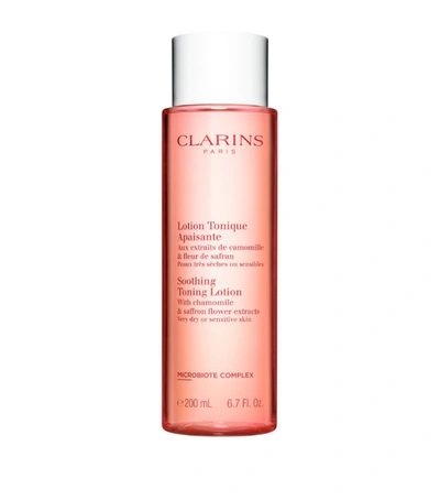 Shop Clarins Soothing Toning Lotion (200ml) In White