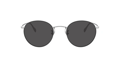 Shop Oliver Peoples Coleridge 5306r5 Phantos Sunglasses In Silver-black Carbon Grey