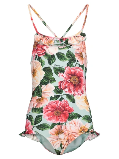 Shop Dolce & Gabbana Kids Swimsuit For Girls In Rose