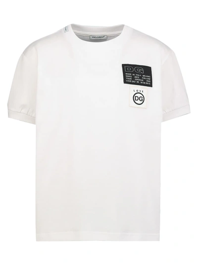 Shop Dolce & Gabbana Kids T-shirt For Boys In White