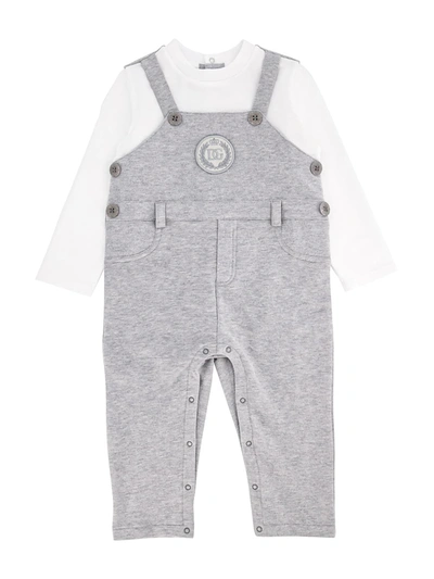 Shop Dolce & Gabbana Kids Overall For Boys In Grey