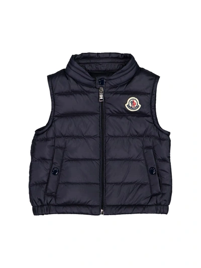 Shop Moncler Kids Vest New Amaury Vest For For Boys And For Girls In Blue