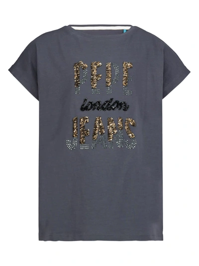 Shop Pepe Jeans Kids T-shirt Blond For Girls In Grey