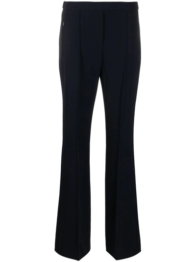 Shop Theory High-waisted Flared Trousers In Blue