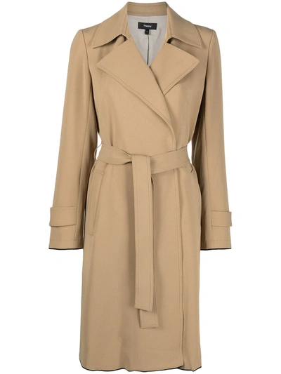 Shop Theory Oaklane Trench Coat In E05 Camel