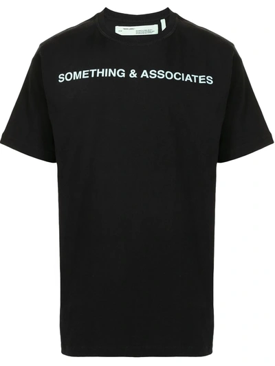 Shop Off-white Something & Associates T-shirt In Schwarz