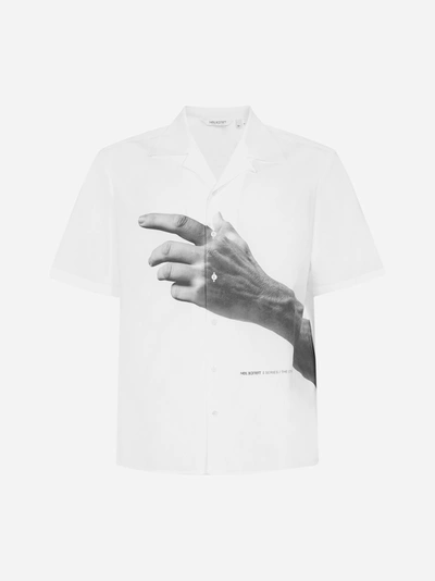 Shop Neil Barrett The Other Hand Cotton Shirt