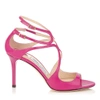 JIMMY CHOO Ivette Patent Leather Strappy Sandals