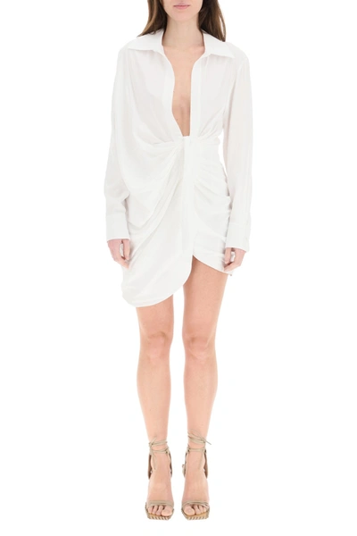 Shop Jacquemus La Robe Bahia Mini Dress In White