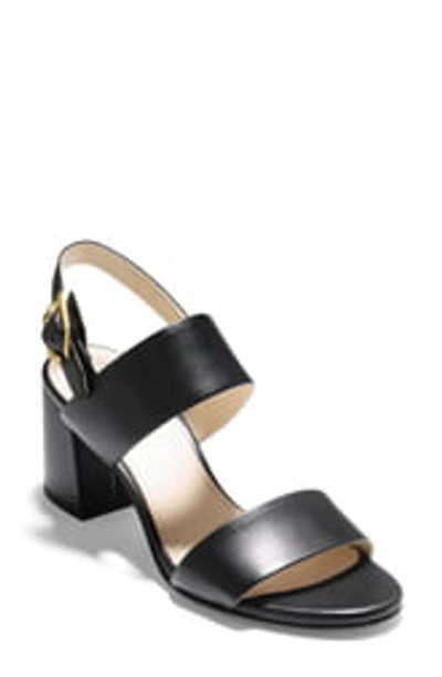 Shop Cole Haan Avani Block Heel Sandal In Black Leat