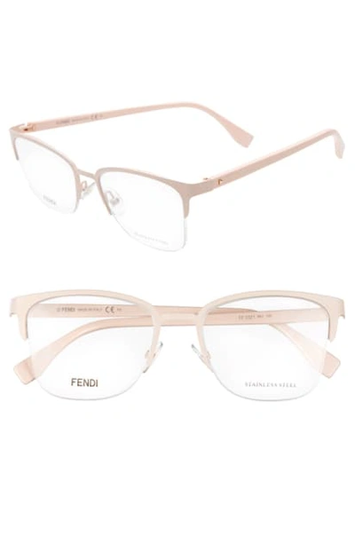 Shop Fendi 52mm Optical Glasses In Matte Brown