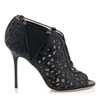 Jimmy Choo Tactic Black Nappa And Shiny Leather Sandal Booties In Black/black
