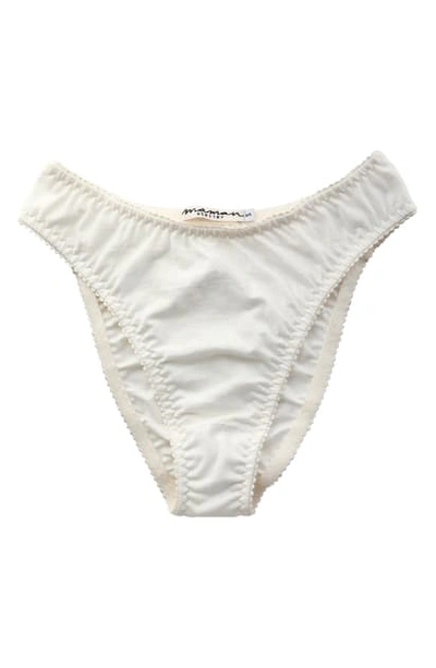 Shop Maman Atelier Classic Organic Cotton Panties In Veil