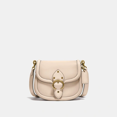 Shop Coach Beat Saddle Bag In Brass/ivory