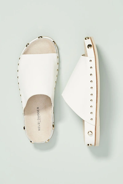 Shop Kelsi Dagger Brooklyn Squish Studded Slide Sandals In White