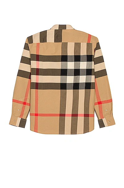 Burberry Summerton Long-sleeved Check Shirt In Brown
