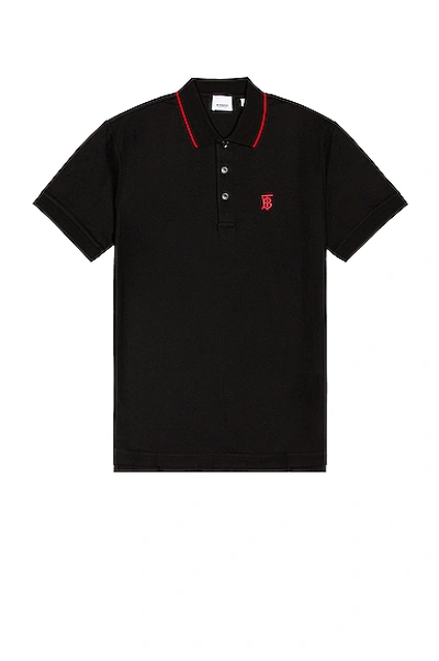 Shop Burberry Walton Polo In Black