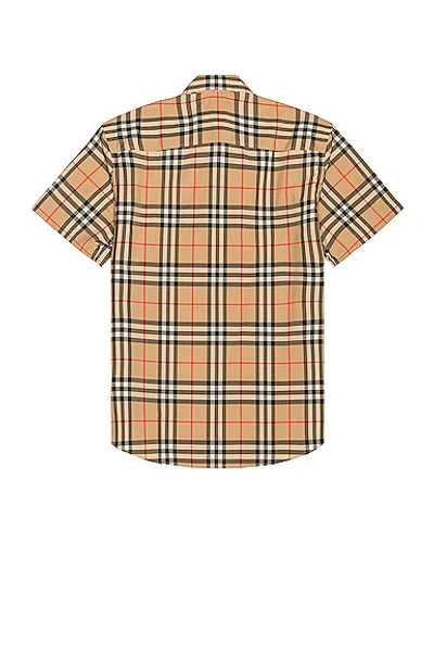 Burberry Caxton Checked Cotton-poplin Shirt In Beige | ModeSens