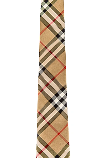 Burberry Modern Cut Vintage Check Silk Tie In Beige | ModeSens