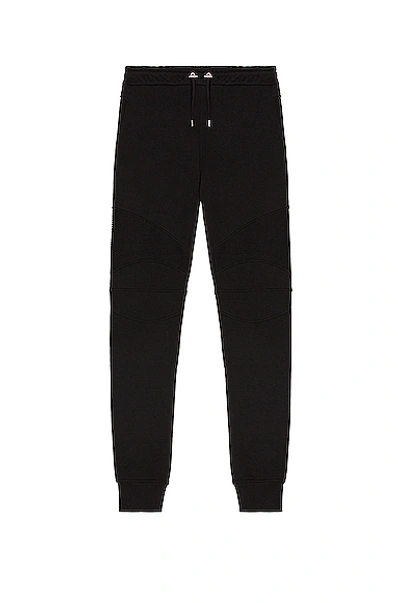 Shop Balmain Flock Sweatpants In Black