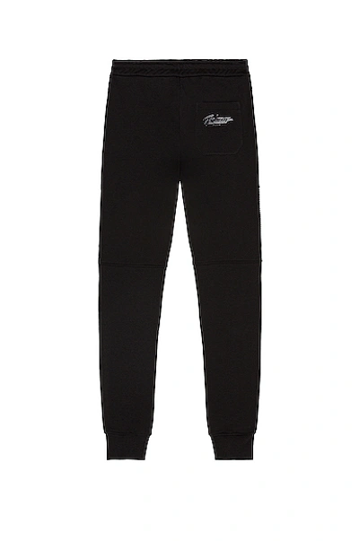 Shop Balmain Flock Sweatpants In Black