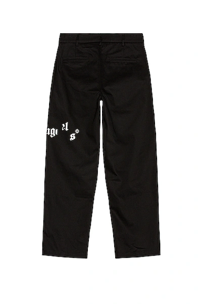 Shop Palm Angels Broken Logo Chino In Black