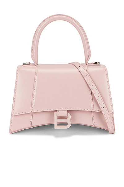 Shop Balenciaga Small Hourglass Top Handle Bag In Light Rose